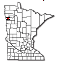 Location of Crookston Minnesota
