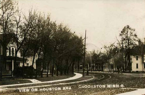View of Houston Avenue, Crookston Minnesota, 1910's?
