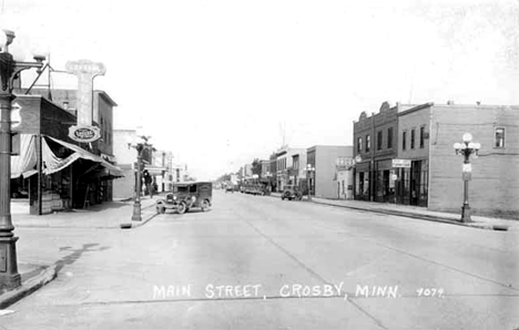 Main Street, Crosby Minnesota, 1925