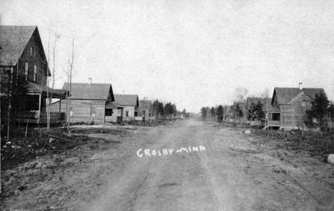 Street scene, Crosby Minnesota, 1910's