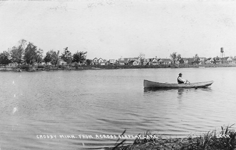 Crosby Minnesota from Serpent Lake, 1920's