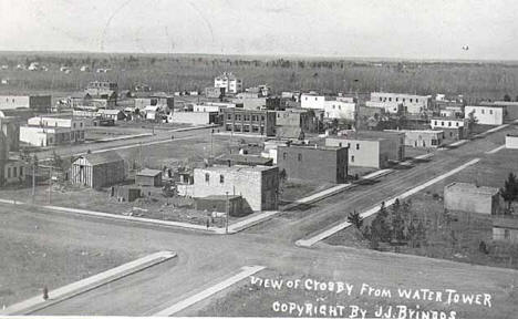 View of Crosby Minnesota from water tower, 1912