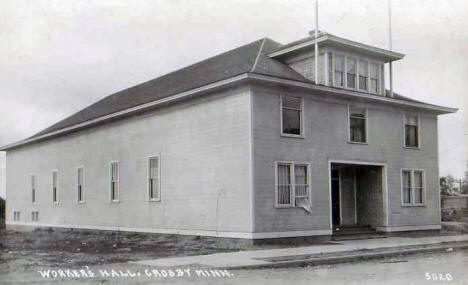 Workers Hall, Crosby Minnesota, 1940's