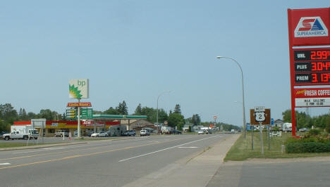 View of Highway 2 in Floodwood Minnesota, 2006