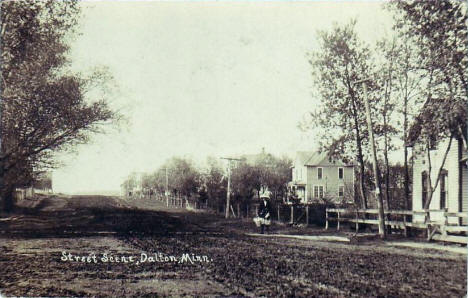 Street scene, Dalton Minnesota, 1916