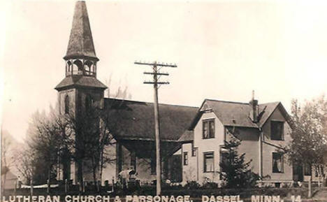 Lutheran Church and Parsonage, Dassel Minnesota, 1920's?