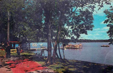 Waterfront at Birkeland's Bay Lake Lodge, Deerwood Minnesota, 1969