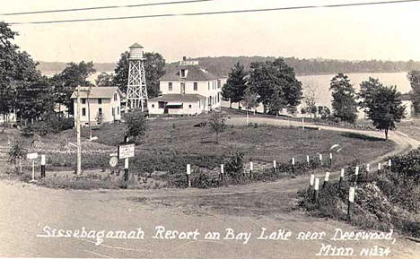 Sissebagamah Resort on Bay Lake near Deerwood Minnesota, 1935