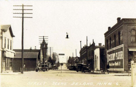 Street scene, Delano Minnesota, 1920's