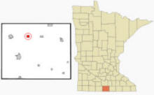 Location of Delavan, Minnesota