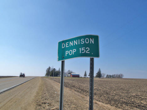 Population sign, Dennison Minnesota, 2004