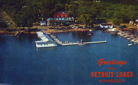 Aerial View of Detroit Lakes, Minnesota, 1962
