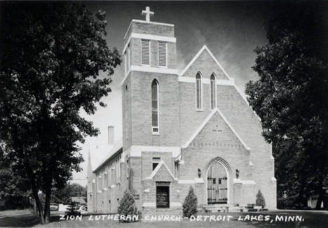 Zion Lutheran Church, Detroit Lakes Minnesota, 1940's
