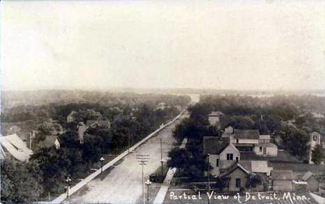 Partial View of Detroit Lakes Minnesota, 1910's