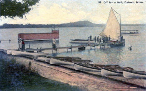 Lake Scene, Detroit Lakes Minnesota, 1913