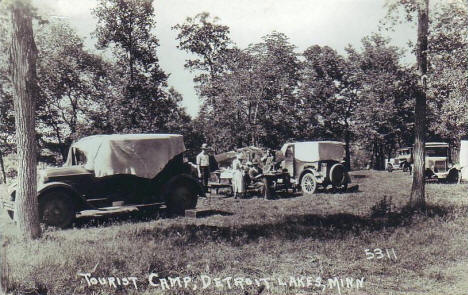 Tourist Camp, Detroit Lakes Minnesota, 1929