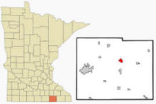 Location of Dexter, Minnesota