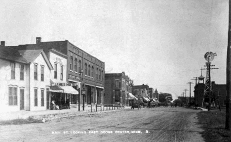 Main Street looking east, Dodge Center Minnesota, 1912
