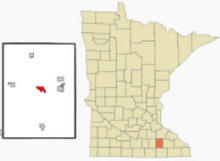 Location of Dodge Center, Minnesota