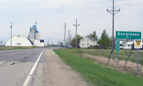 Entering Donaldson Minnesota on US Highway 75, 2008