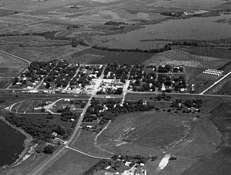 Aerial view, Donnelly Minnesota, 1972