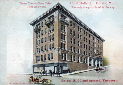 Hotel Holland, Duluth Minnesota, 1911