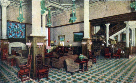 Spaulding Hotel lobby, Duluth Minnesota, 1920's?