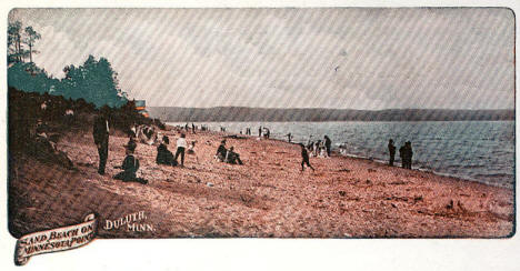 Sand Beach on Minnesota Point, Duluth Minnesota, 1900's