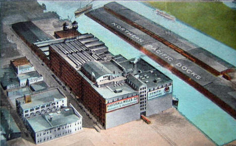 Aerial View, Marshall-Wells Hardware Company, Duluth Minnesota, 1910's
