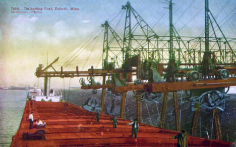 Unloading coal, Duluth Minnesota, 1910's?