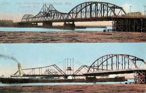 Interstate Draw Bridge, Duluth Minnesota, 1900's