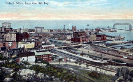 View from the Hill, Duluth Minnesota, 1916