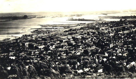 Birds eye view of the West End of Duluth Minnesota, 1920's?