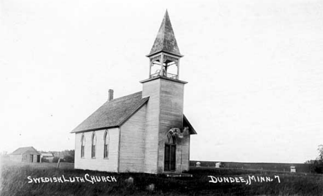 Swedish Lutheran Church, Dundee Minnesota, 1910's