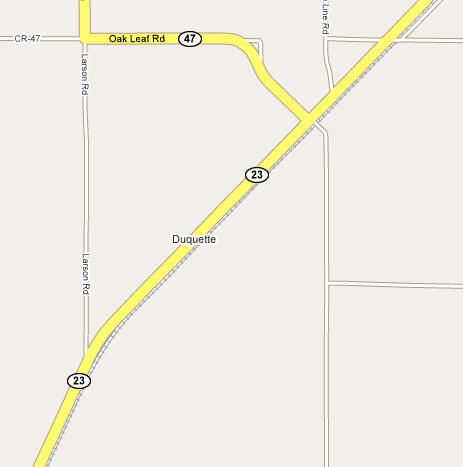 Street Map of Duquette Minnesota