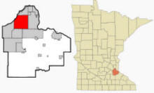 Location of Eagan Minnesota