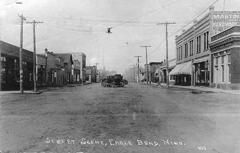Street scene, Eagle Bend Minnesota, 1921