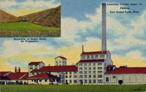 American Crystal Sugar Company factory at East Grand Forks, Minnesota, 1954
