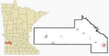 Location of Echo, Minnesota