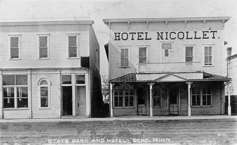 State Bank and Hotel, Echo Minnesota, 1914