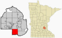 Location of Eden Prairie Minnesota