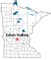Location of Eden Valley Minnesota