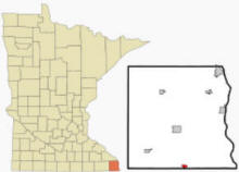 Location of Eitzen, Minnesota