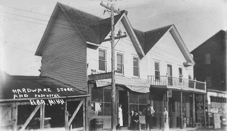 Hardware store and Post Office, Elba Minnesota, 1910's
