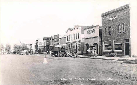 Main Street, Elgin Minnesota, 1920's