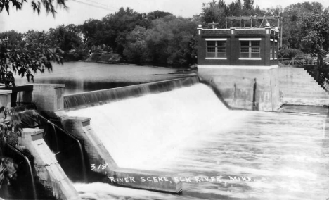 Dam on Mississippi River, Elk River Minnesota, 1950's