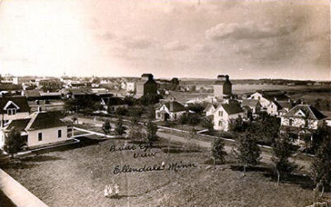 Birdseye View of Ellendale Minnesota, 1916