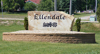 Ellendale Minnesota welcome sign