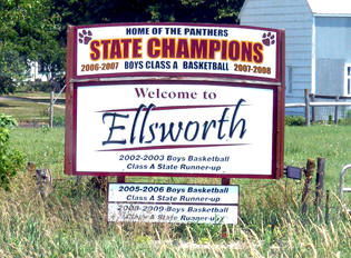 Ellsworth Minnesota welcome sign