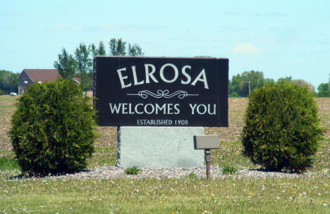 Welcome Sign, Elrosa Minnesota, 2009
